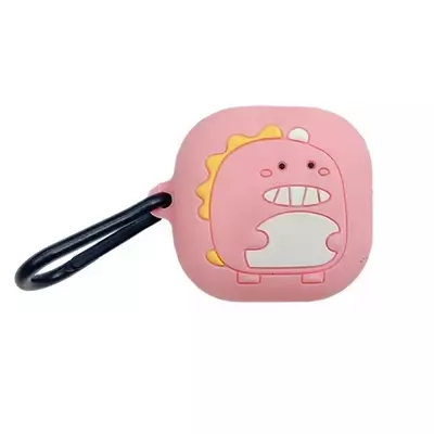 Microsonic Samsung Galaxy Buds Pro Kılıf Cartoon Figürlü Silikon Dinazor Pembe