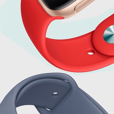 Microsonic Apple Watch SE 40mm Silikon Kordon Siyah