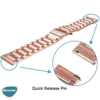 Microsonic Garmin Forerunner 55 Metal Stainless Steel Kordon Gümüş