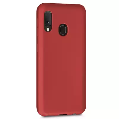 Microsonic Matte Silicone Samsung Galaxy M10s Kılıf Kırmızı