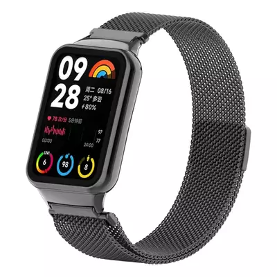 Microsonic Xiaomi Mi Band 8 Pro Milanese Loop Kordon Siyah