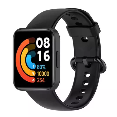 Microsonic Xiaomi Poco Watch Kordon, Silicone Sport Band Siyah