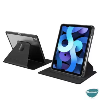 Microsonic Apple iPad Air 5.Nesil 2022 Kılıf (A2588-A2589-A2591) Regal Folio Siyah