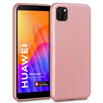 Microsonic Huawei Honor 9S Kılıf Matte Silicone Rose Gold