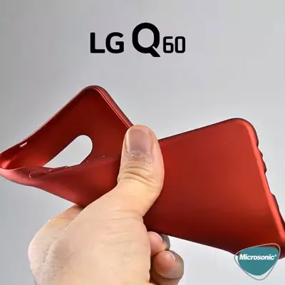 Microsonic Matte Silicone LG Q60 Kılıf Mor