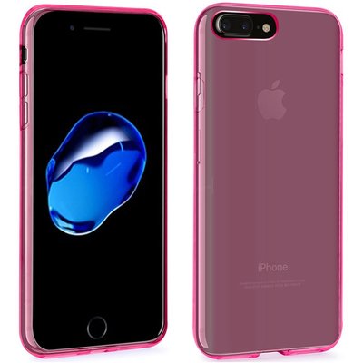 Microsonic Apple iPhone 8 Plus Kılıf Transparent Soft Pembe