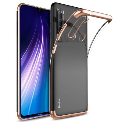 Microsonic Xiaomi Redmi Note 8 Kılıf Skyfall Transparent Clear Rose Gold