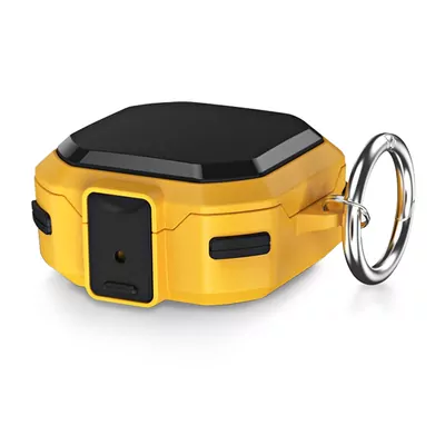 Microsonic Samsung Galaxy Buds Core Kılıf Darbeye Dayanıklı Sert Koruyucu + Askılık Sarı