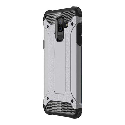 Caseup Samsung Galaxy J8 Kılıf Tank Gümüş