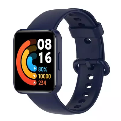 Microsonic Xiaomi Poco Watch Kordon, Silicone Sport Band Lacivert