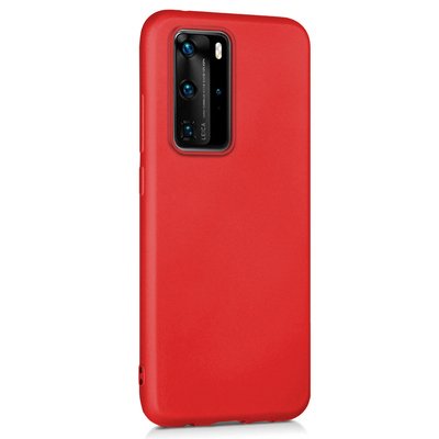 Microsonic Huawei P40 Pro Kılıf Matte Silicone Kırmızı