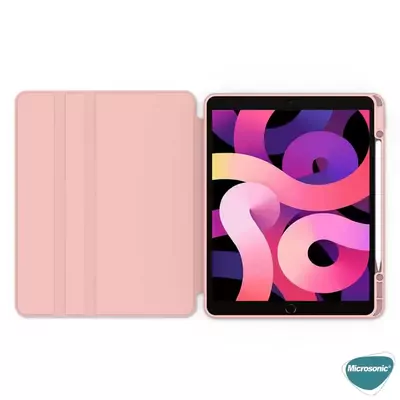 Microsonic Apple iPad Pro 12.9'' 2021 5. Nesil Kılıf (A2378-A2461-A2379-A2462) Regal Folio Pembe