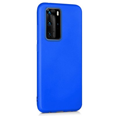 Microsonic Huawei P40 Pro Kılıf Matte Silicone Mavi