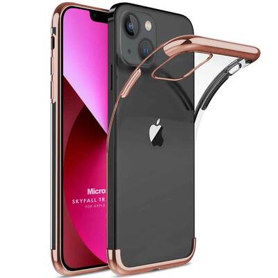 Microsonic Apple iPhone 13 Kılıf Skyfall Transparent Clear Rose Gold