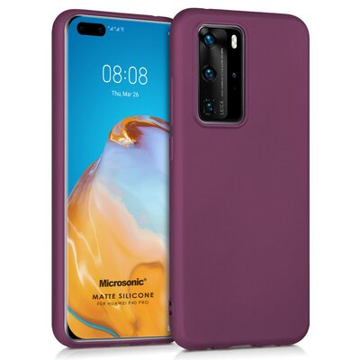 Microsonic Huawei P40 Pro Kılıf Matte Silicone Mor