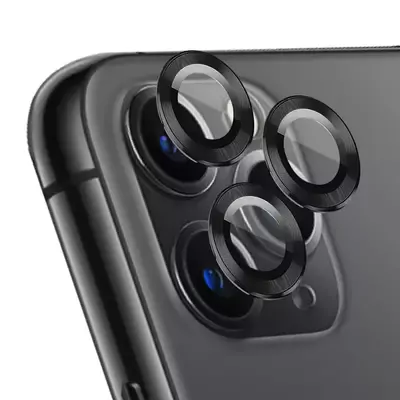 Microsonic Apple iPhone 11 Pro Tekli Kamera Lens Koruma Camı Siyah