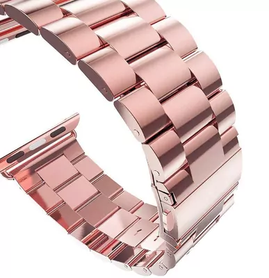 Microsonic Apple Watch SE 3 40mm Metal Stainless Steel Kordon Rose Gold