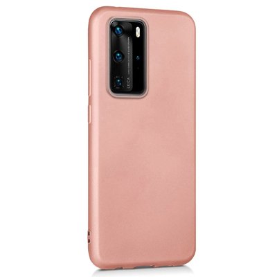 Microsonic Huawei P40 Pro Kılıf Matte Silicone Rose Gold