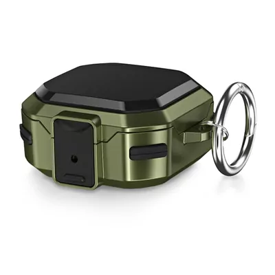 Microsonic Samsung Galaxy Buds Core Kılıf Darbeye Dayanıklı Sert Koruyucu + Askılık Asker Yeşili