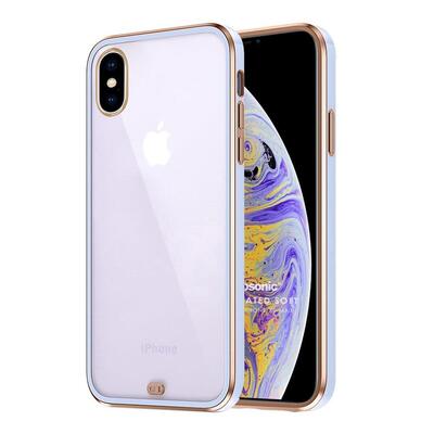 Microsonic Apple iPhone XS Max Kılıf Laser Plated Soft Lila