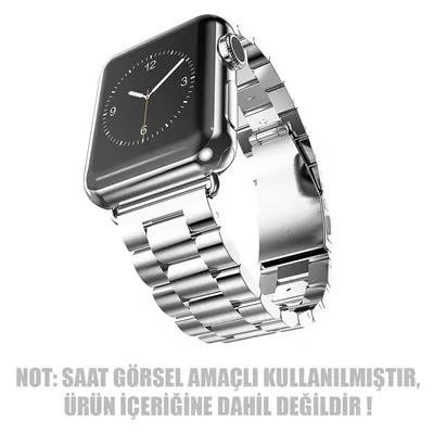 Microsonic Apple Watch SE 3 40mm Metal Stainless Steel Kordon Gümüş