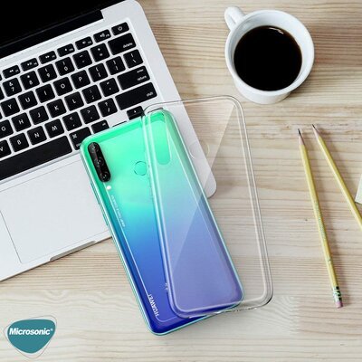 Microsonic Huawei Y7P Kılıf Transparent Soft Beyaz