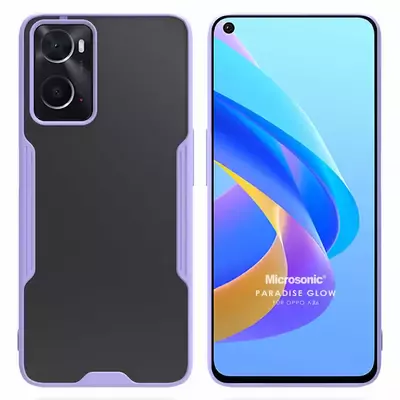 Microsonic Oppo A96 Kılıf Paradise Glow Lila