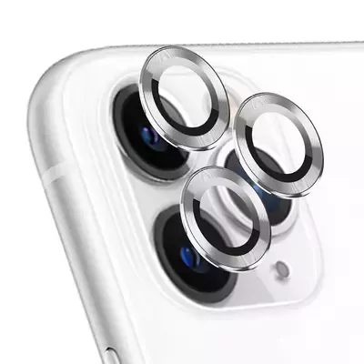 Microsonic Apple iPhone 11 Pro Tekli Kamera Lens Koruma Camı Gümüş