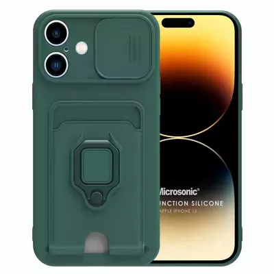 Microsonic Apple iPhone 17 Kılıf Multifunction Silicone Yeşil