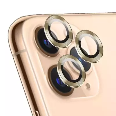 Microsonic Apple iPhone 11 Pro Tekli Kamera Lens Koruma Camı Gold