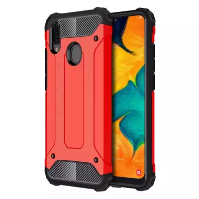 Microsonic Samsung Galaxy A30 Kılıf Rugged Armor Kırmızı