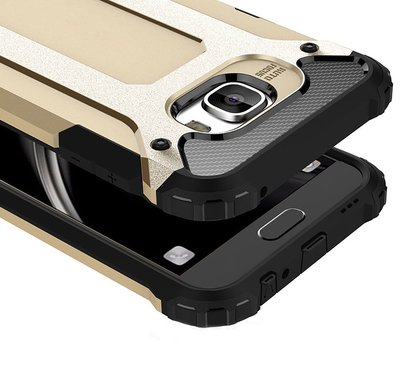 Microsonic Samsung Galaxy C7 Kılıf Rugged Armor Gold