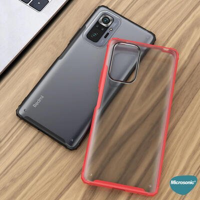 Microsonic Xiaomi Redmi Note 10 Pro Max Kılıf Frosted Frame Yeşil