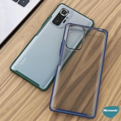 Microsonic Xiaomi Redmi Note 10 Pro Max Kılıf Frosted Frame Yeşil