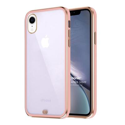 Microsonic Apple iPhone XR Kılıf Laser Plated Soft Pembe