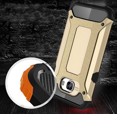 Microsonic Samsung Galaxy C7 Kılıf Rugged Armor Gümüş