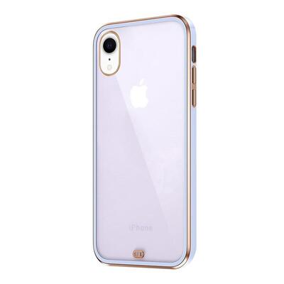 Microsonic Apple iPhone XR Kılıf Laser Plated Soft Lila