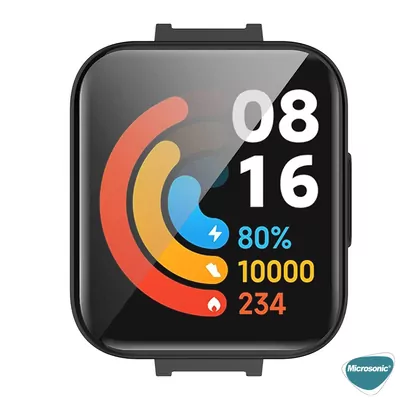 Microsonic Xiaomi Poco Watch Kılıf 360 Full Round Soft Silicone Siyah