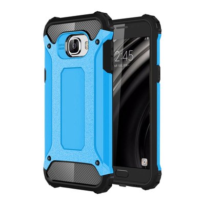 Microsonic Samsung Galaxy C7 Kılıf Rugged Armor Mavi