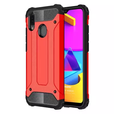 Microsonic Samsung Galaxy M10s Kılıf Rugged Armor Kırmızı