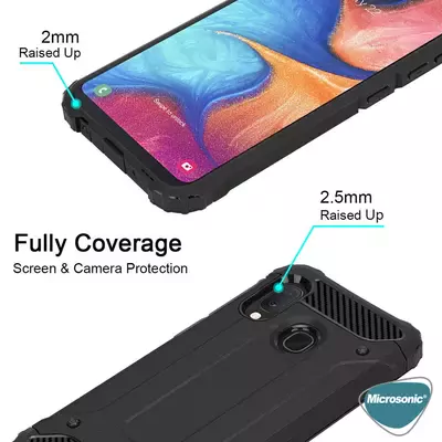 Microsonic Samsung Galaxy M10s Kılıf Rugged Armor Kırmızı