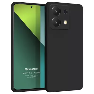 Microsonic Matte Silicone Xiaomi Poco X6 5G Kılıf Siyah