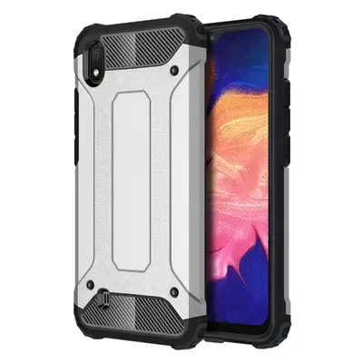 Microsonic Samsung Galaxy A10 Kılıf Rugged Armor Gümüş