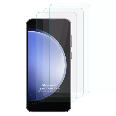 Microsonic Samsung Galaxy S23 FE Screen Protector Nano Glass Cam Ekran Koruyucu (3`lü Paket)