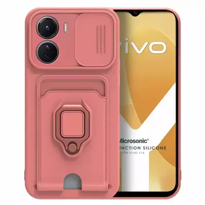 Microsonic Vivo Y16 Kılıf Multifunction Silicone Pembe