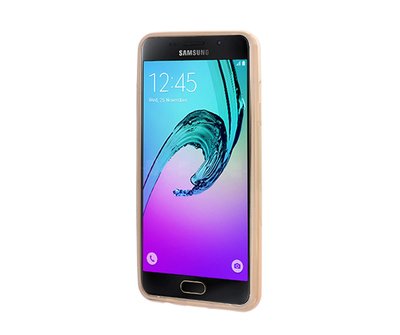 CaseUp Samsung Galaxy A7 2016 Lazer Kesim Silikon Kılıf Gold