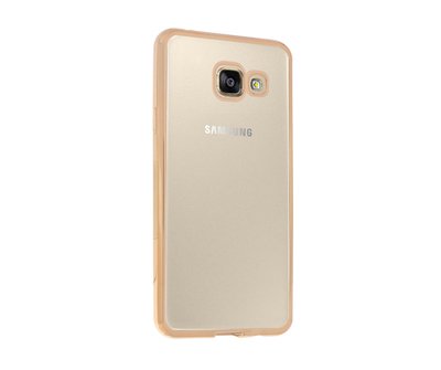 CaseUp Samsung Galaxy A7 2016 Lazer Kesim Silikon Kılıf Gold