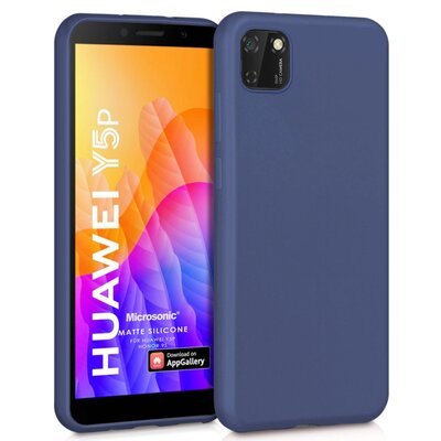 Microsonic Huawei Y5P Kılıf Matte Silicone Lacivert