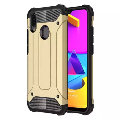 Microsonic Samsung Galaxy M10s Kılıf Rugged Armor Gold