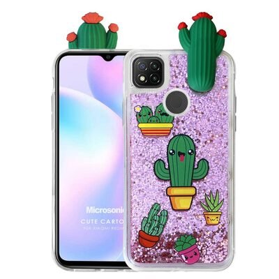 Microsonic Xiaomi Redmi 9C Kılıf Cute Cartoon Kaktüs